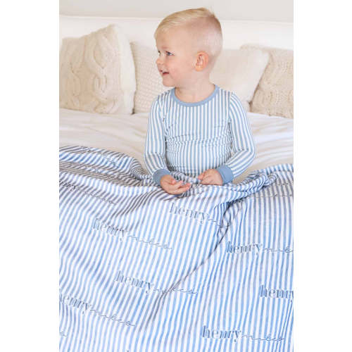 Snuggle Stripes Personalized Kids Blanket