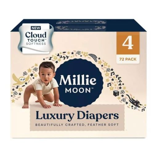 Millie Moon Luxury Disposable Diapers ~ (Size 4-72ct)