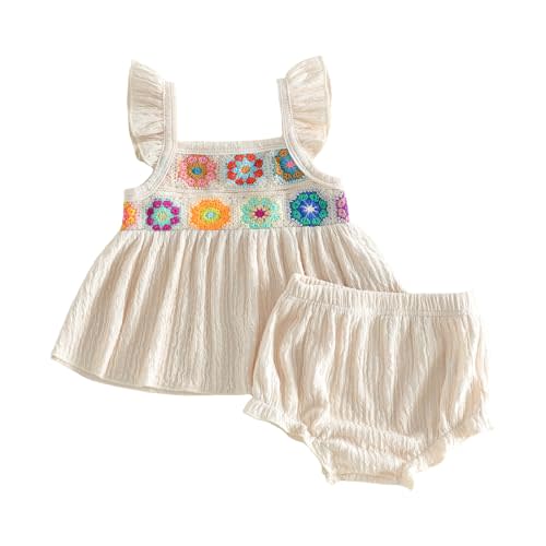 Baby Girl Summer Clothes Strawberry Dress Smocked Sleeveless Tops and Shorts Hat Set Toddler Infant Beach Outfits