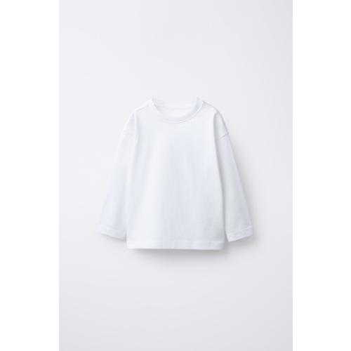 MEDIUM WEIGHT PLAIN T-SHIRT - White | ZARA United States