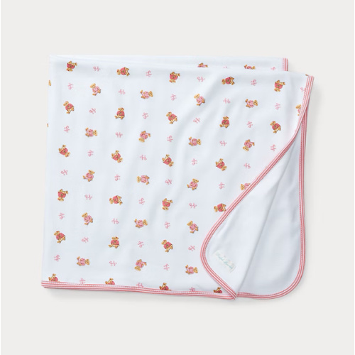 Pink Bear Reversible Blanket | Blankets & Swaddles ACCESSORIES | Ralph Lauren