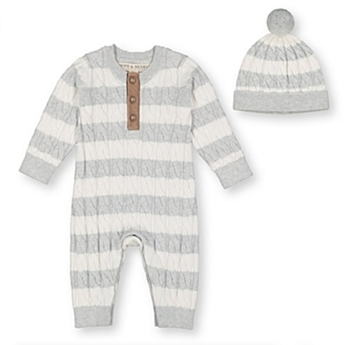 Hope & Henry Baby Henley Stripe Sweater Romper Set, Grey, 0-3 MonthsHope & Henry Baby Henley Stripe Sweater Romper Set, Grey, 3-6 MonthsHope & Henry Baby Henley Stripe Sweater Romper Set, Grey, 0-3 MonthsHope & Henry Baby Henley Stripe Sweater Romper Set,