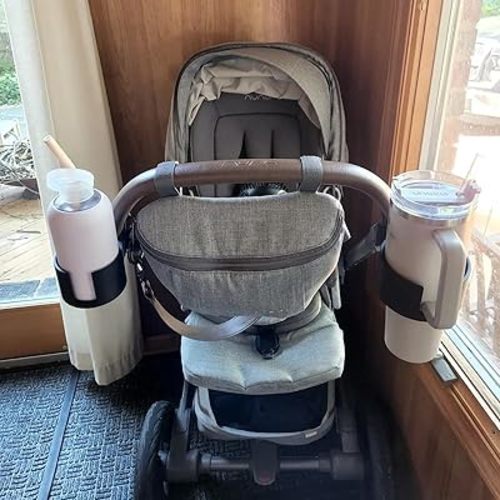 Universal Stroller Cup Holder for Nuna Mixx, Sliding Mount Design, Multi-Position Adjustable Drink Holder with Left and Right Mounting Options (40 oz, Sun-Resistant)