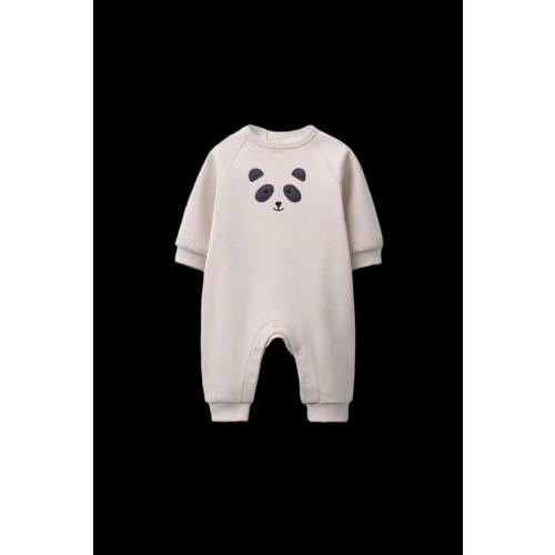 EMBROIDERED BEAR PLUSH JUMPSUIT - Ecru | ZARA United States