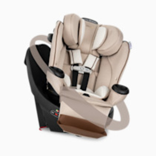 Evenflo Gold Revolve 360 Extend Rotational All-in-One with SensorSafe - Champagne With Green & Gentle Fabric