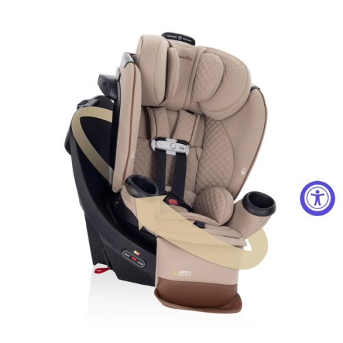 Revolve360 Extend All-in-One Rotating Car Seat with Green & Gentle Fabric
