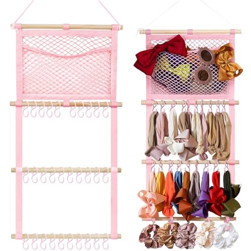kangaroo Headband Holder Hair Bows Organizer for Baby Girls Large Capacity Bow Holder Hair Accessories Wall Hanging Organizer for Toddler Baby Girl Nursery Room Decor