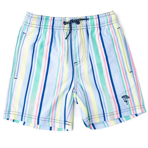BOYS BEACH STRIPE SWIM TRUNKS