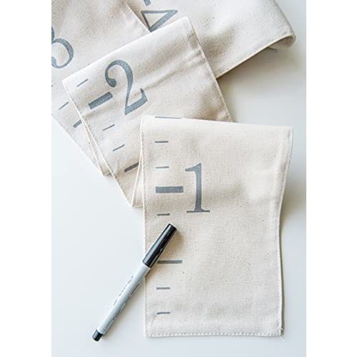 Canvas Growth Chart Ruler Fabric Natural Color Big Brother Big Sister Gift Children Height Chart Measure Childs Growth Kids Room Decor Nursery Wall Ruler and Pen