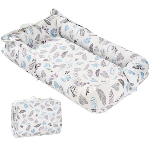 Miereirl Baby Lounger,Dock A Tot Portable Baby Lounger for Newborn(Leaf)