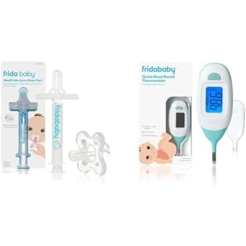 Frida Baby Medi Frida The Accu-Dose Pacifier Baby Medicine Dispenser & Quick-Read Digital Rectal Thermometer