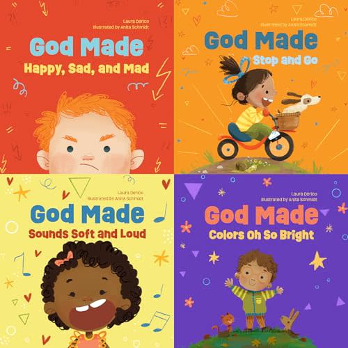 God Made All of Me 4-Pack (Books for Babies and Toddlers about Feelings, Actions, Colors, and Sounds) (God Made All of Me Series)