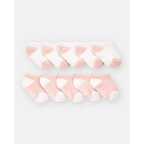 Baby 10-Pack No Show Socks - Pink/White | Carter's