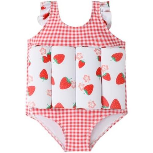 IDOPIP Kids Boys Girls Floatation Swimsuit with Adjustable Buoyancy Baby Float Suit Swim Vest One Piece Swimwear Bathing Suit