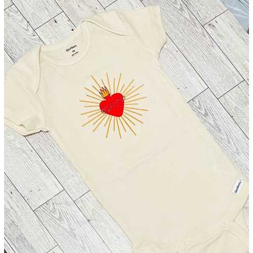 sacred heart of Jesus Baby Bodysuit, Jesus baby body suit, Catholic baby bodysuit,  Catholic Gifts, Baptism Gifts for babies,Baby Bodysuit