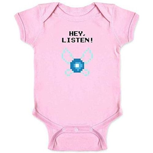 Pop Threads Hey Listen! Navi Video Gaming Gamer Funny Infant Baby Boy Girl Bodysuit