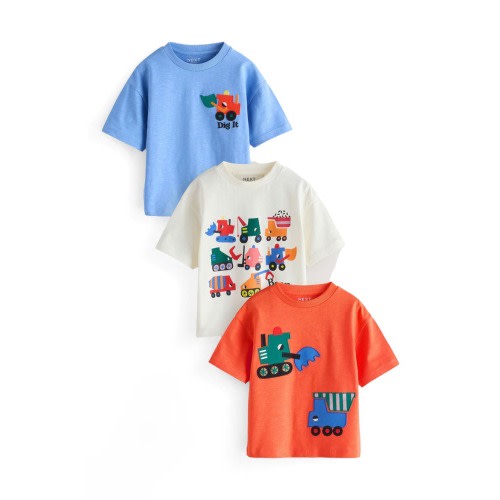 Kids' Assorted 3-Pack Cotton T-Shirts