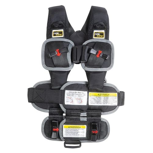 RideSafer - Extra Small (XS) Black, Lightweight, Compact, Portable Car Seat, 2+ years; 26.5–40 lb - Perfect for Travel and Everyday Child Safety