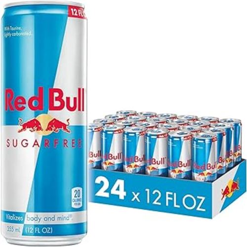 Red Bull Sugar Free Energy Drink with 114mg Caffeine plus Taurine & B Vitamins, 12 Fl Oz, Pack of 24 Cans