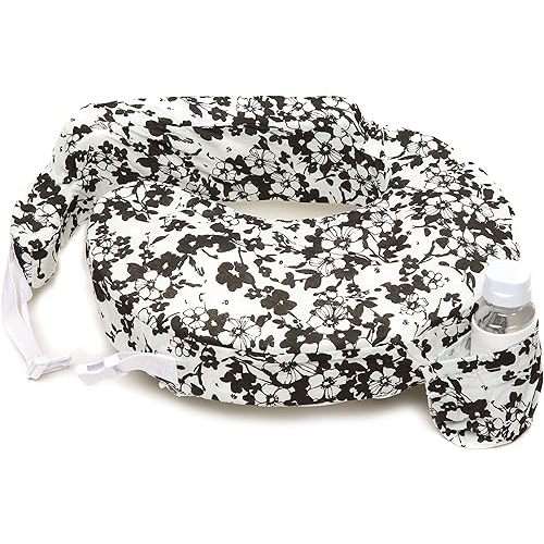 My Brest Friend Original Nursing Pillow Slipcover Sleeve | Great for Breastfeeding Moms | Pillow Not Included, Evening Bloom, Grey, White, Black