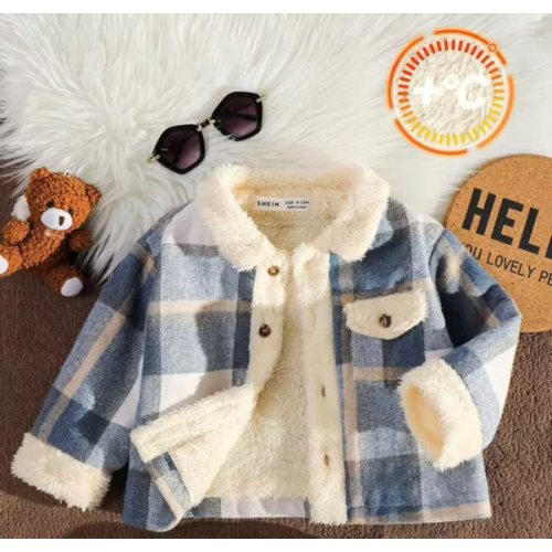 SHEIN Baby Boy Fashionable Winter Warm Plaid & Color Block Fleece Jacket Coat, Versatile, For Christmas | SHEIN USA