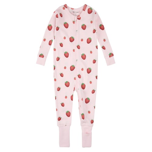 Fitted Convertible Stretch Organic Cotton One-Piece Pajamas