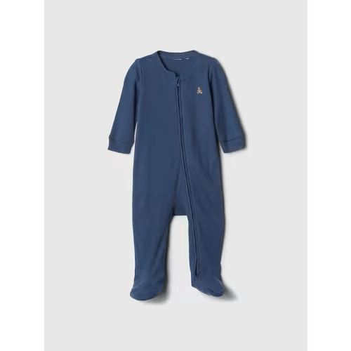 Baby Ribbed Two-Way Zip One-Piece | Gap Factory