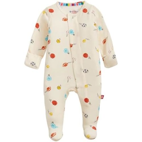 Magnetic Me Boys Modal Magnetic Baby Footie Pajamas | Silky Soft Modal Fabric | Baby Sleepers Available in Sizes PRE - 24M