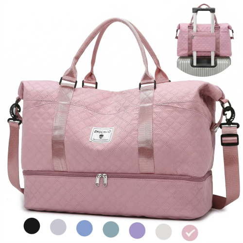SUOSDEY Overnight Duffle Bag for Travel,Weekender Bags with Shoes Compartment,Hospital Bag for Labor and Delivery,Carry on Bag for Women,Travel,Gym,Weekend