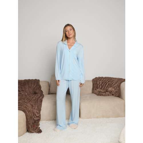 Luna Lounge Long Sleeve Pajama Set | Cozy Matching PJ Set | Comfrt