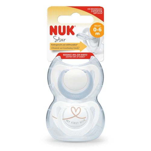 Nuk Star Orthodontic Soother - Boy Blue 0-6M