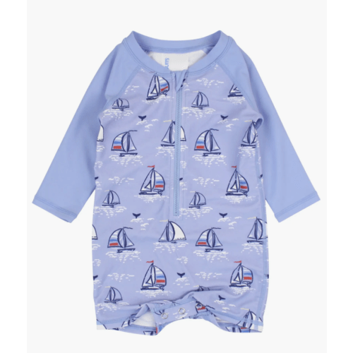 Boys Long Sleeve One Piece Rash Guard
Blue Seas The Day
0-3M