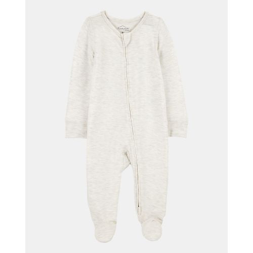 Baby Solid 2-Way Zip PurelySoft Sleep & Play Pajamas - Grey | Carter's