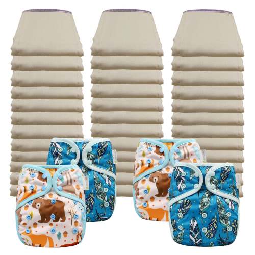 Better Fit Economy Prefold Diaper Packages with OsoCozy One Size Covers