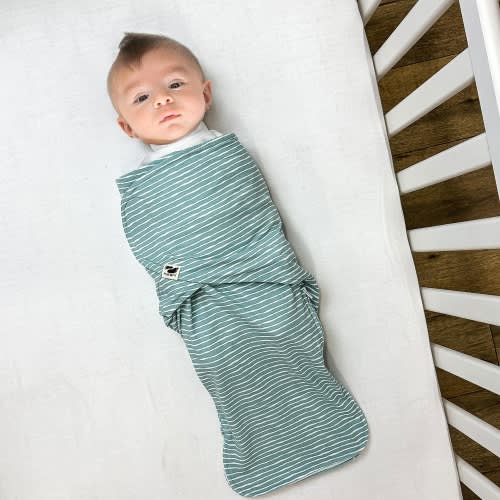 Norani Baby Snugababe Sleep Pod with Arm Inserts - Green Stripes