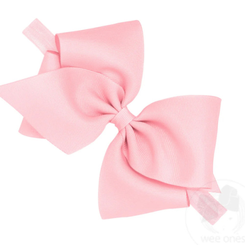 Mini King Classic Grosgrain Girls Hair Bow on Baby Band