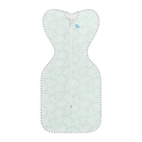 Love to Dream Organic Swaddle, Baby Sleep Sack, Swaddle Up Self-Soothing Swaddles for Newborns, Get Longer Sleep, Snug Fit Helps Calm Startle Reflex, 1.0 Tog Sleep Sack, 8-13lbs, Mint