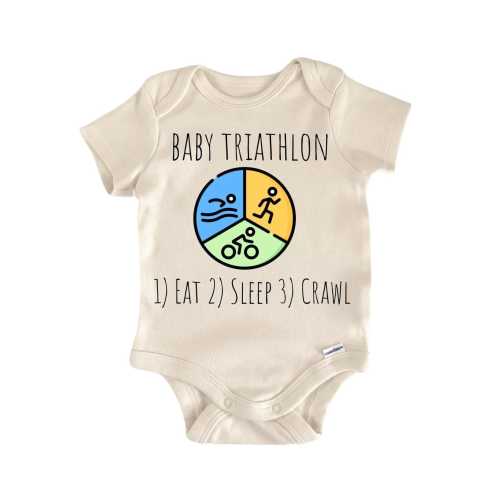 Triathlon Baby Onesie® Newborn Cotton Bodysuit Baby Shower Gift