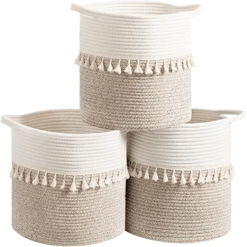 danpinera 11 Inch Storage Baskets Set of 3