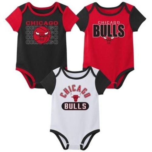 NBA Chicago Bulls Infant 3pk Bodysuit Set - 18 Months