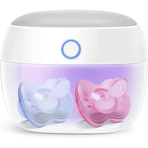Papablic Portable Pacifier Sanitizer, UV Light Sanitizer Case On The Go for Baby Pacifier, USB Rechargeable Mini Travel Sanitizer Box, 99.99% Cleaned in 59 Seconds