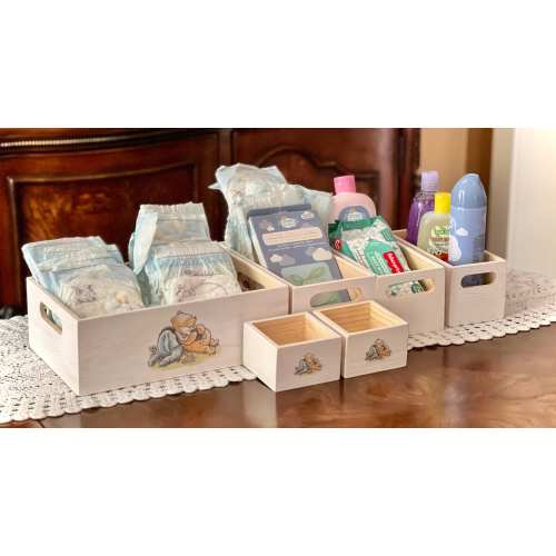 Winnie The Pooh Crates, Add-On, Nursery, Baby Shower Gift, Changing Table Organizers, Diaper Storage, Centerpiece, Card Holder