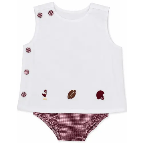 Liam Diaper Set - Garnet Gamecock