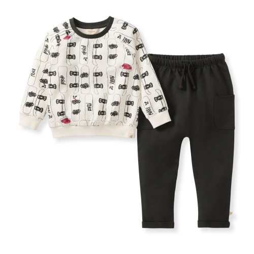 Deck The Slopes Sweatshirt & Pants Set – Burt's Bees Baby