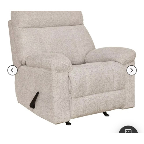 Ashley Hoyne Park Manual Rocker Recliner in Cobble Stone