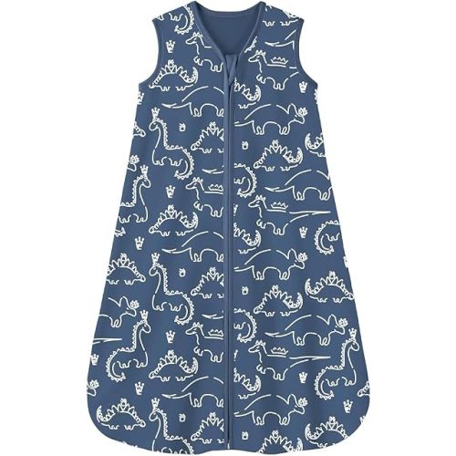 Yoofoss Baby Sleep Sack 6-12 Months 0.5 TOG Baby Wearable Blanket, 100% Organic Cotton Infant Toddler Sleeping Sack 2-Way Zipper Lightweight Sleep Sack, Grizzly