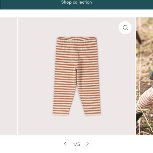 Burnt Ochre Striped Leggings – Little Green Radicals
