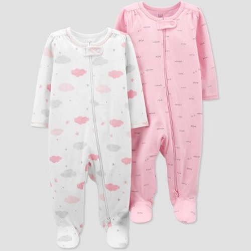 Baby Girls' 2pk Sleep N' Play - Just One You® made by carter's Pink Newborn