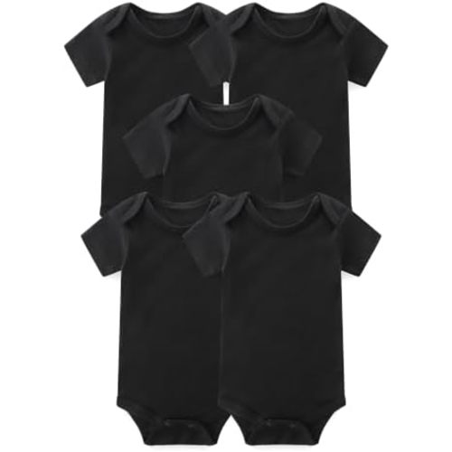 Unisex Baby 5-pack Onesie Bodysuits Baby Boy Clothes Short Sleeve