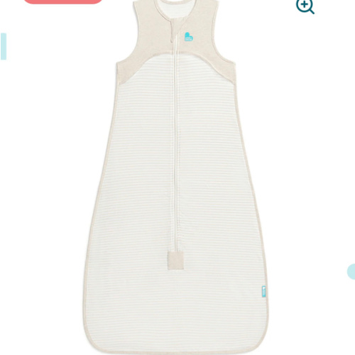 Sleep Bag Sleeveless 0.2 TOG Cotton Tan Breton Stripe